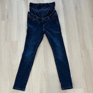 Seraphine Dark Blue Maternity Skinny Jeans with Stretch Panel